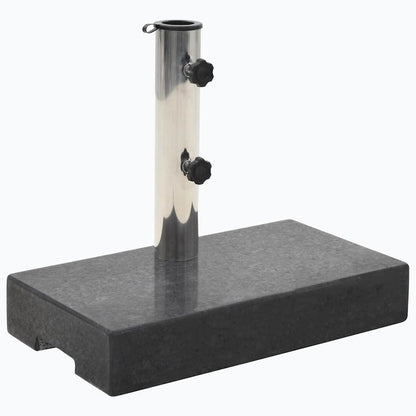 vidaXL Parasol Base | Black | Granite, Stainless Steel | Standard | Parasol Base