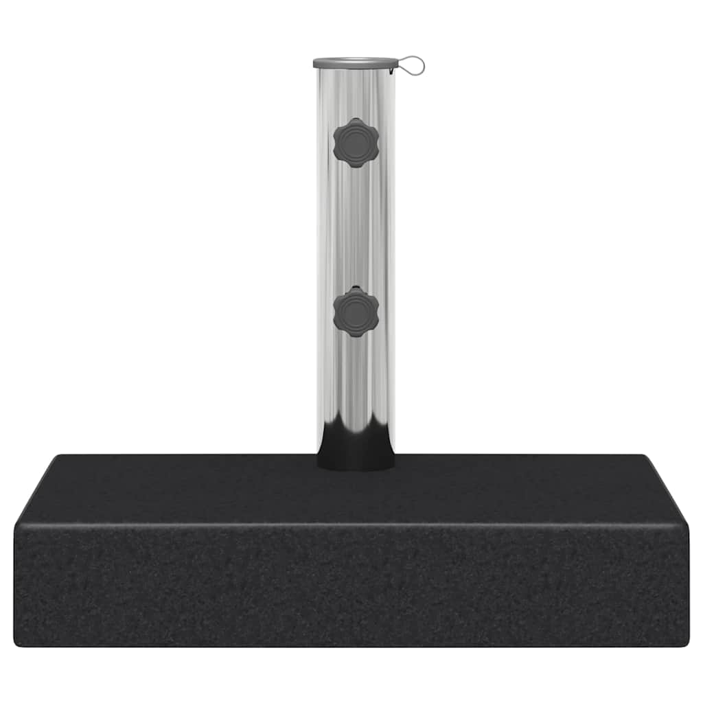 vidaXL Parasol Base | Black | Granite, Stainless Steel | Standard | Parasol Base