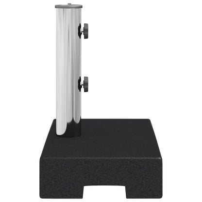 vidaXL Parasol Base | Black | Granite, Stainless Steel | Standard | Parasol Base