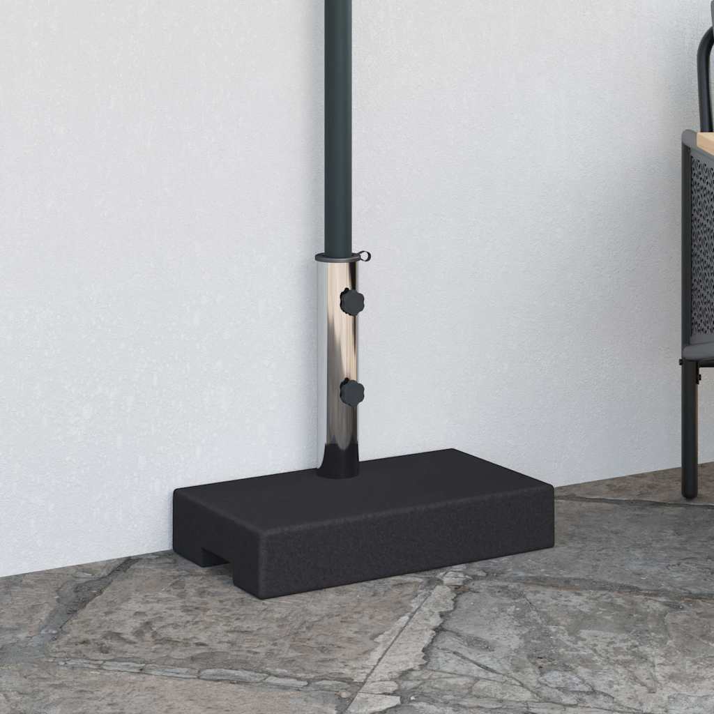 45067 vidaXL Parasol Base Granite 25 kg Rectangular Black