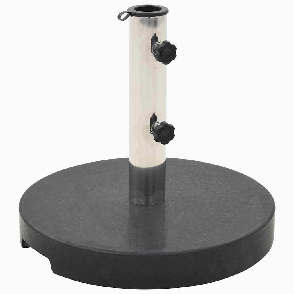 vidaXL Parasol Base | Black | Granite and Stainless Steel | 20 kg