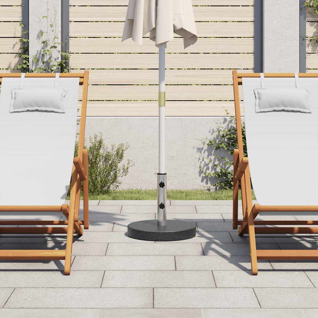 vidaXL Parasol Base | Black | Granite and Stainless Steel | 20 kg