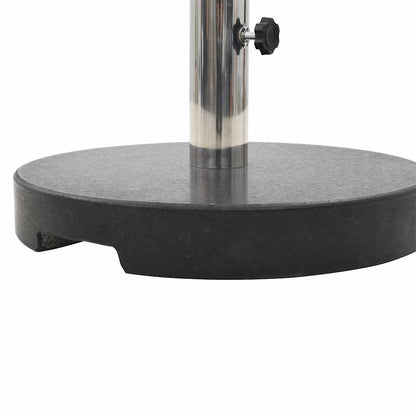 vidaXL Parasol Base | Black | Granite and Stainless Steel | 20 kg