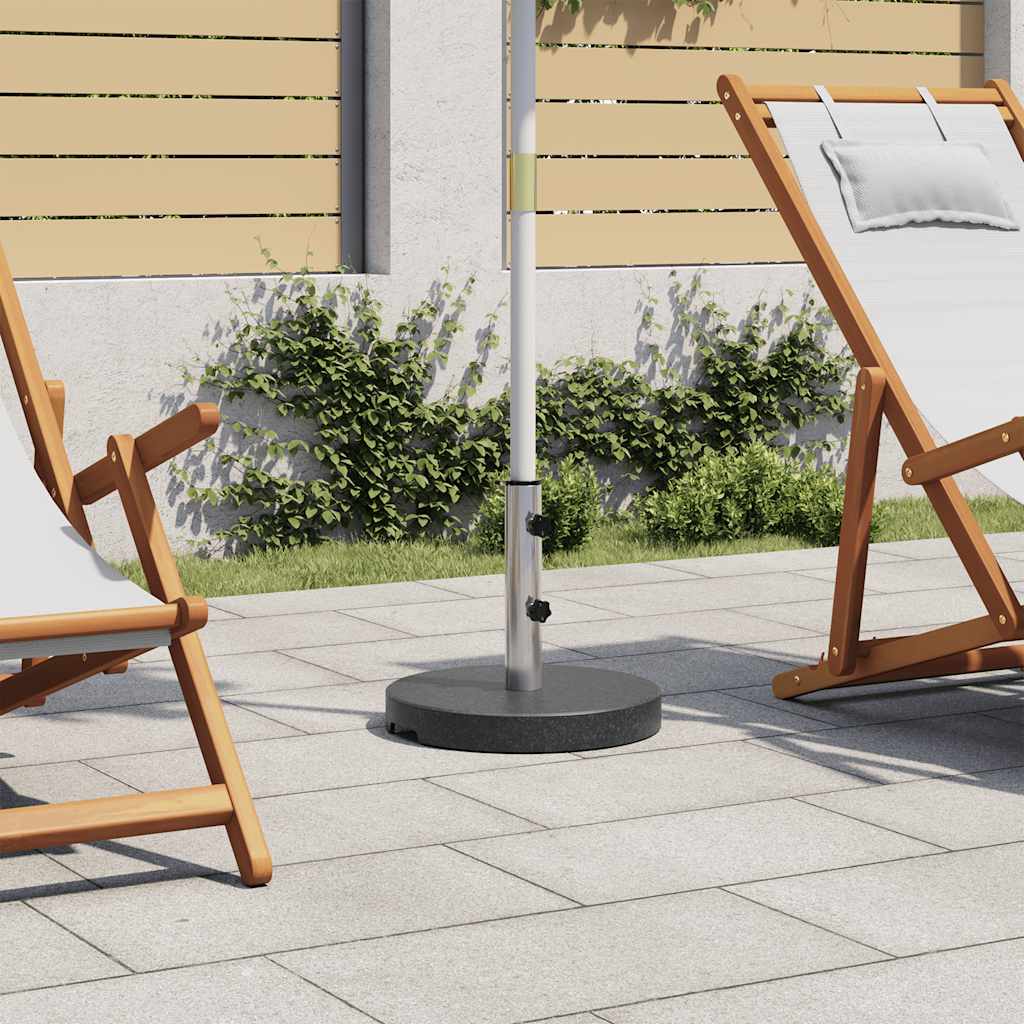 vidaXL Parasol Base | Black | Granite and Stainless Steel | 20 kg