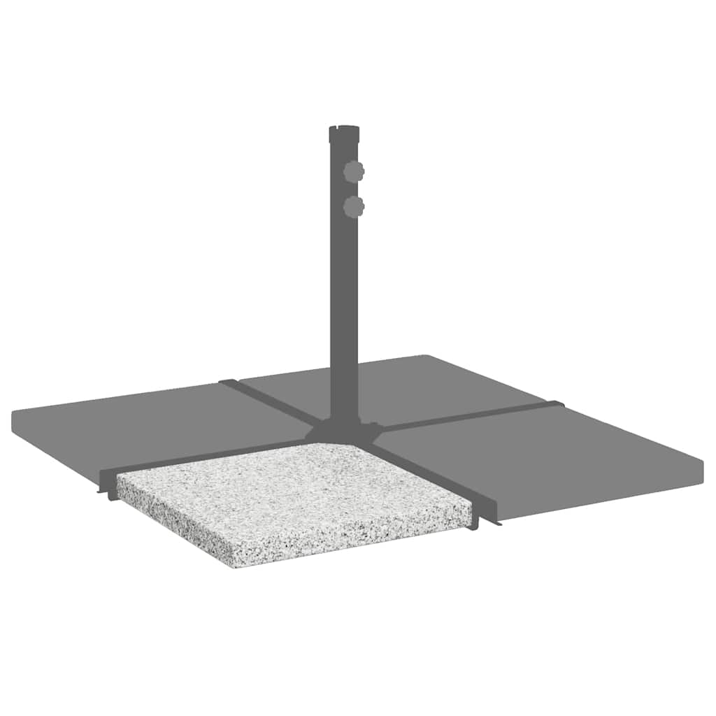 45070 vidaXL Umbrella Weight Plate Granite 25 kg Square Grey
