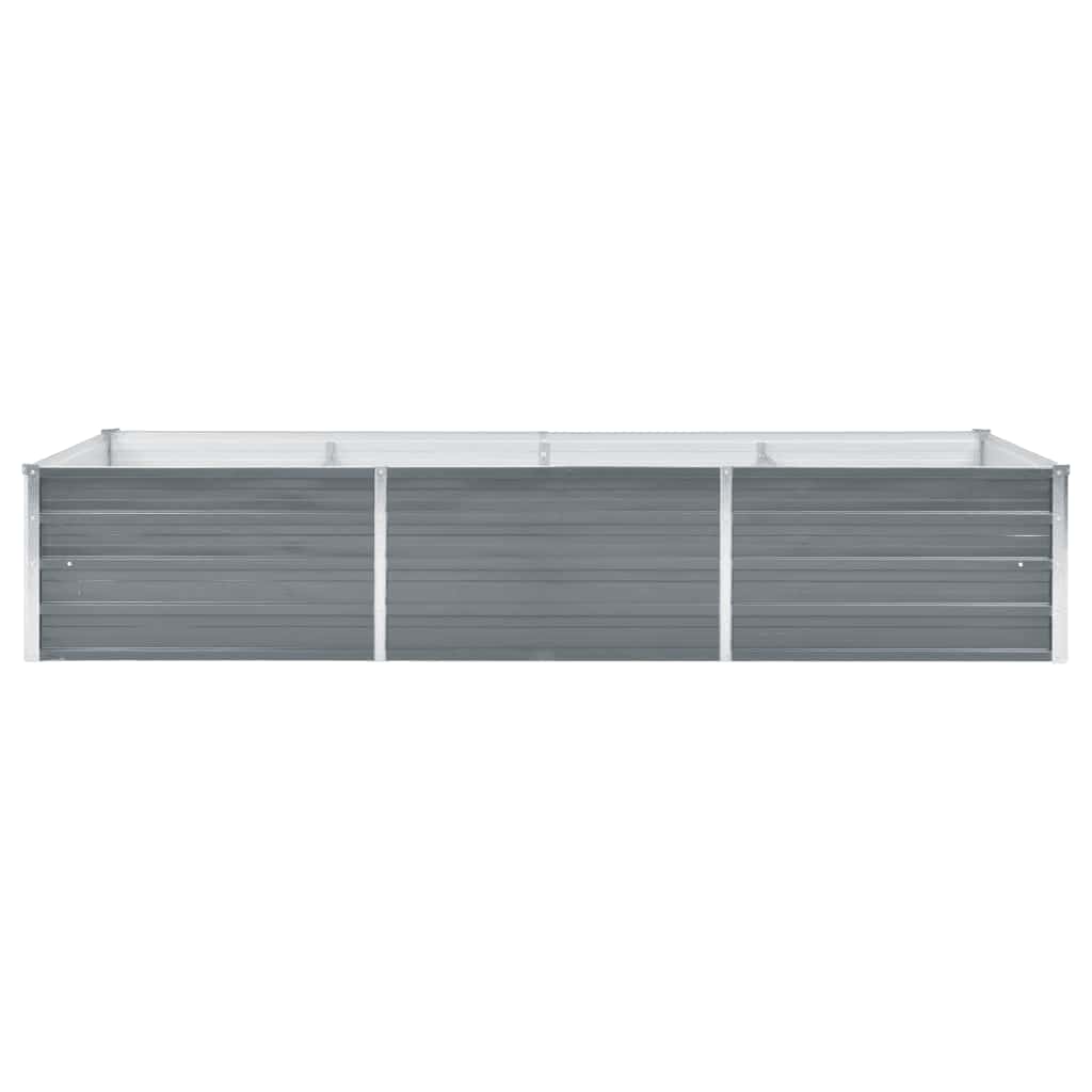 vidaXL Garden Raised Bed Galvanised Steel 240x80x45 cm Grey