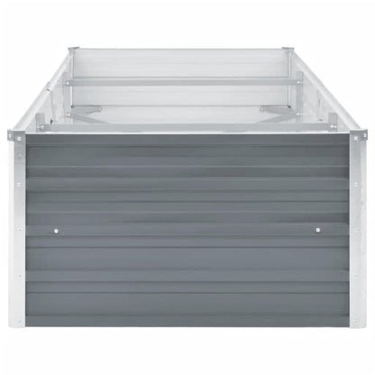 vidaXL Garden Raised Bed Galvanised Steel 240x80x45 cm Grey