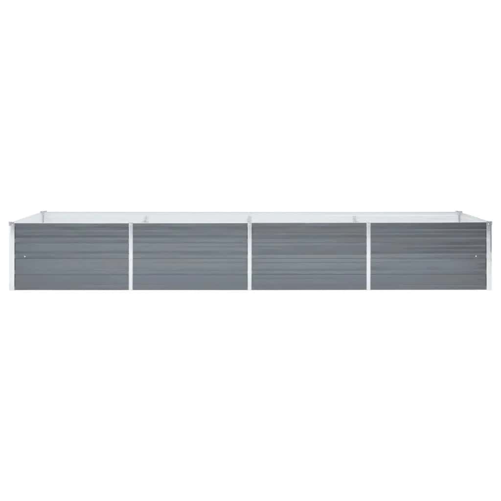 44846 vidaXL Garden Raised Bed Galvanised Steel 320x80x45 cm Grey