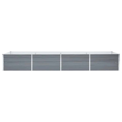 44846 vidaXL Garden Raised Bed Galvanised Steel 320x80x45 cm Grey