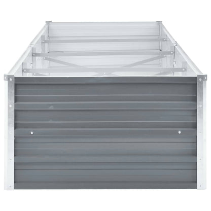 44846 vidaXL Garden Raised Bed Galvanised Steel 320x80x45 cm Grey