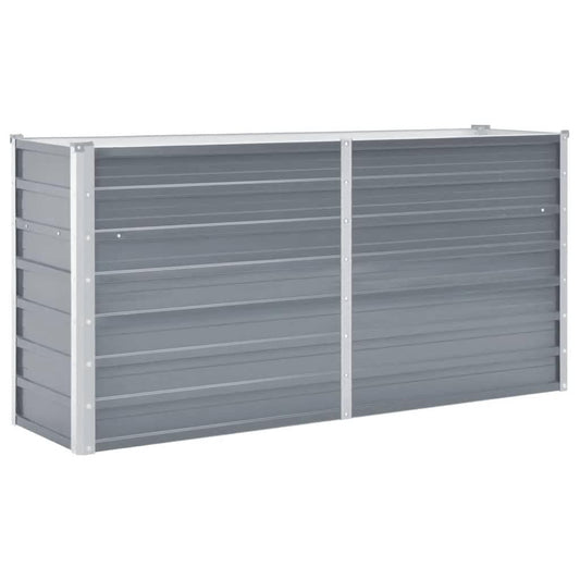 44848 vidaXL Garden Raised Bed Galvanised Steel 160x40x77 cm Grey