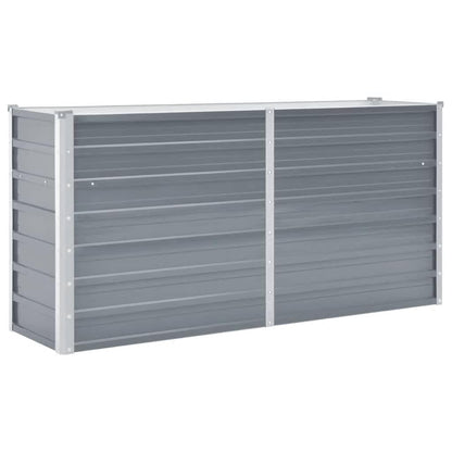 vidaXL Garden Raised Bed Galvanised Steel 160x40x77 cm Grey