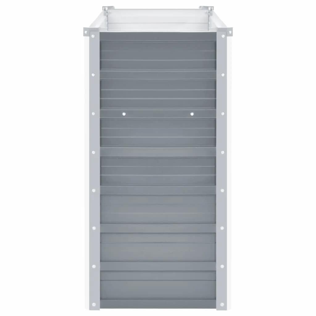 vidaXL Garden Raised Bed Galvanised Steel 160x40x77 cm Grey