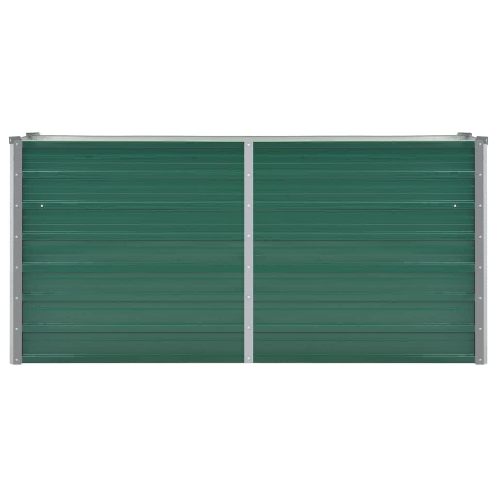 vidaXL Garden Raised Bed Galvanised Steel 160x40x77 cm Green