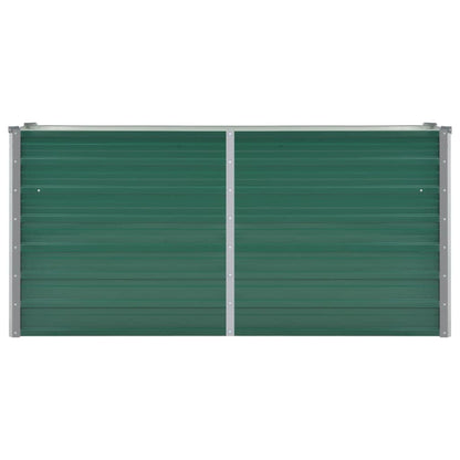 vidaXL Garden Raised Bed Galvanised Steel 160x40x77 cm Green