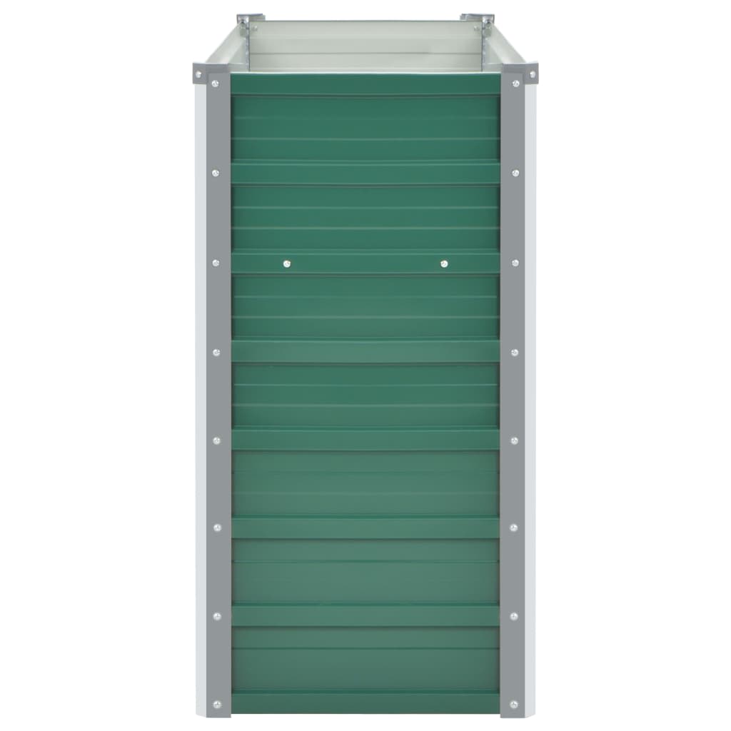 vidaXL Garden Raised Bed Galvanised Steel 160x40x77 cm Green