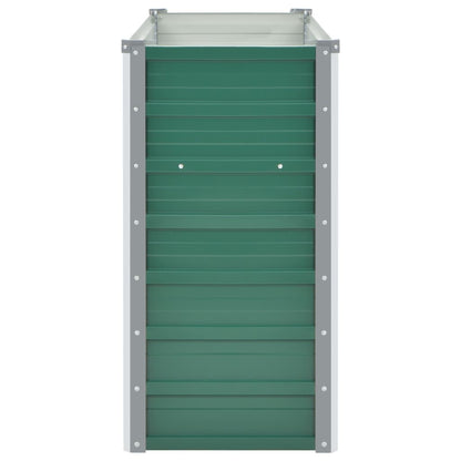 vidaXL Garden Raised Bed Galvanised Steel 160x40x77 cm Green