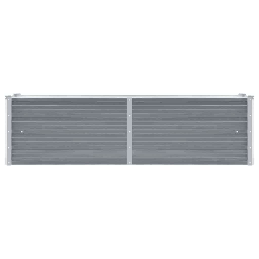 vidaXL Garden Raised Bed Galvanised Steel 160x40x45 cm Grey
