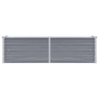 vidaXL Garden Raised Bed Galvanised Steel 160x40x45 cm Grey