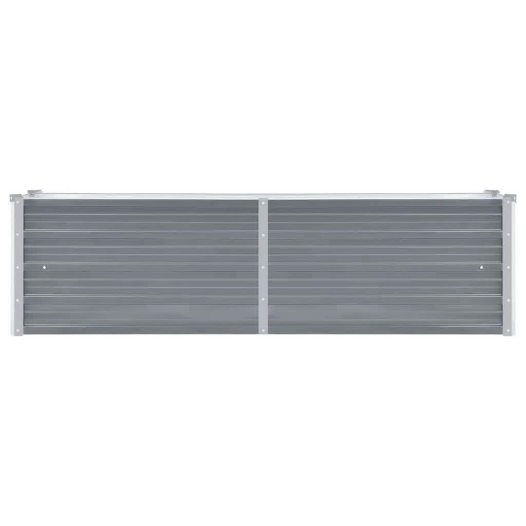 vidaXL Garden Raised Bed Galvanised Steel 160x40x45 cm Grey