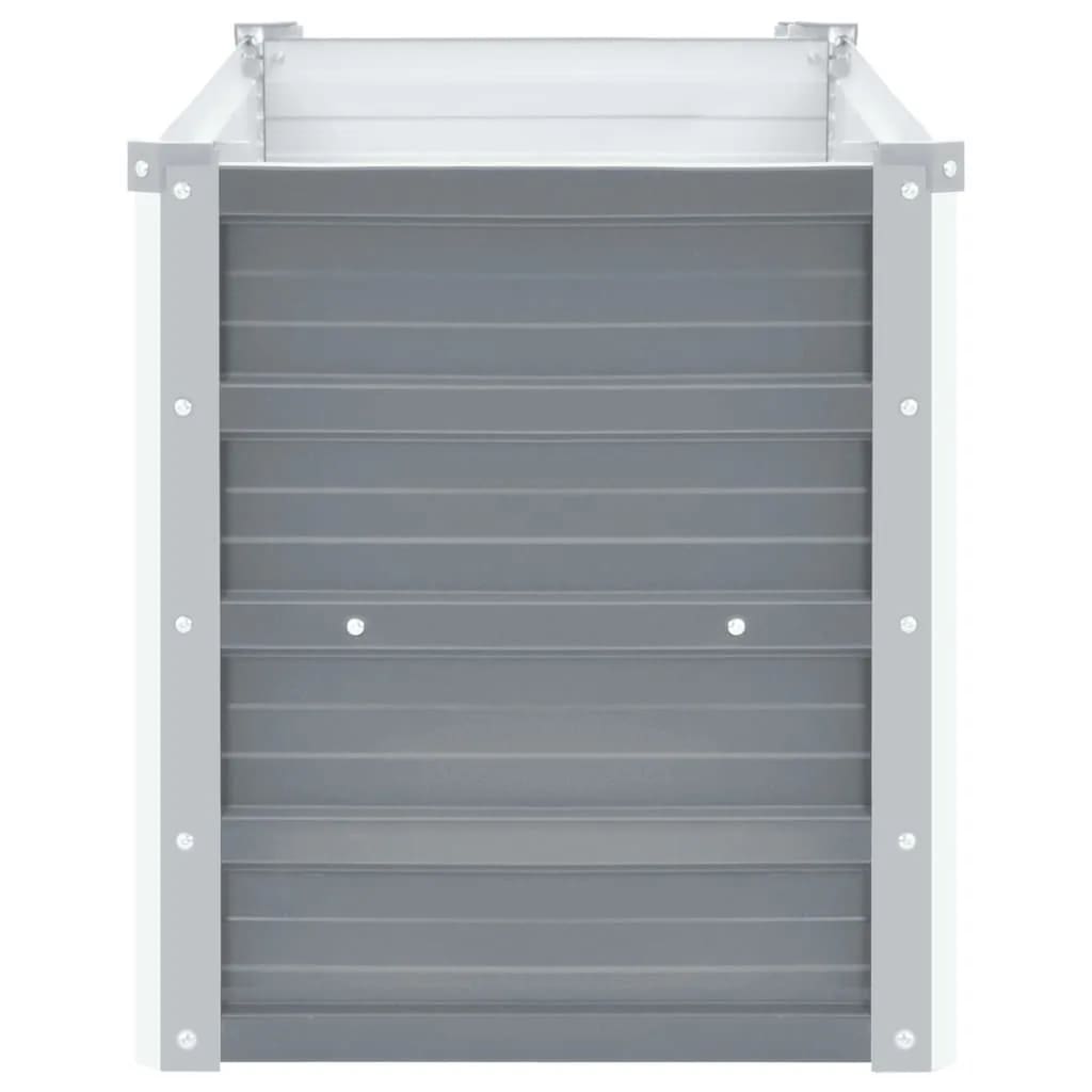 vidaXL Garden Raised Bed Galvanised Steel 160x40x45 cm Grey