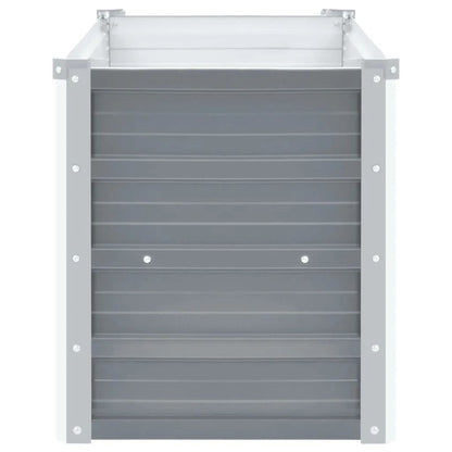 vidaXL Garden Raised Bed Galvanised Steel 160x40x45 cm Grey