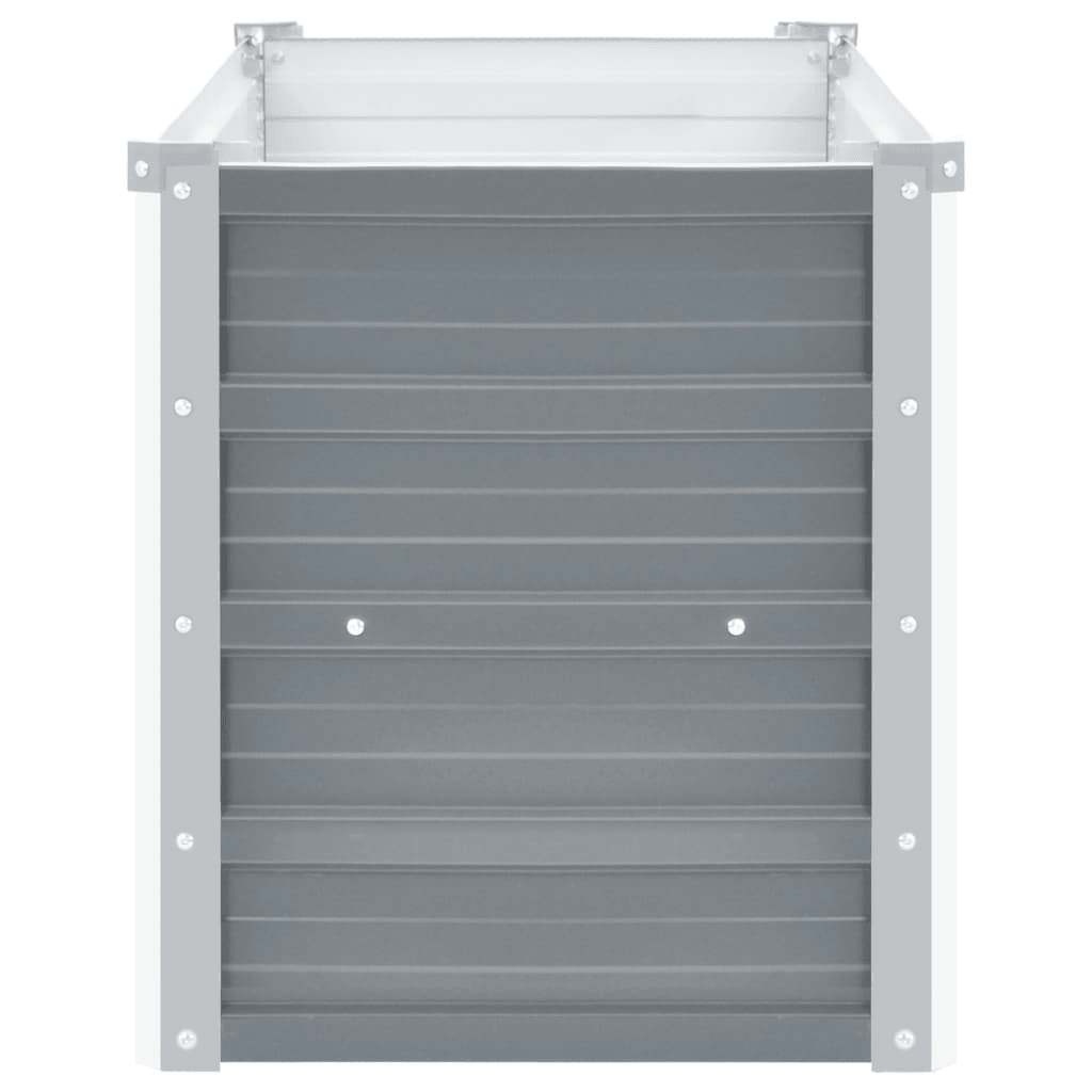 vidaXL Garden Raised Bed Galvanised Steel 160x40x45 cm Grey