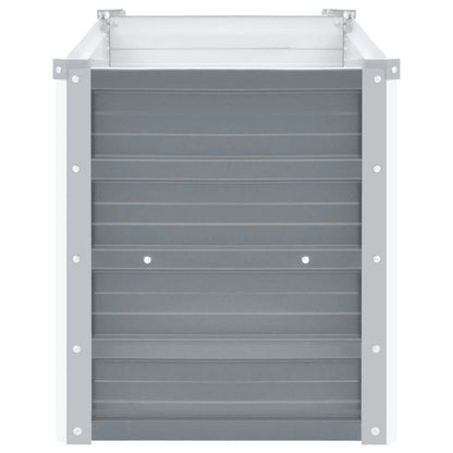 vidaXL Garden Raised Bed Galvanised Steel 160x40x45 cm Grey