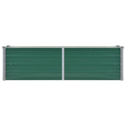 vidaXL Garden Raised Bed Galvanised Steel 160x40x45 cm Green