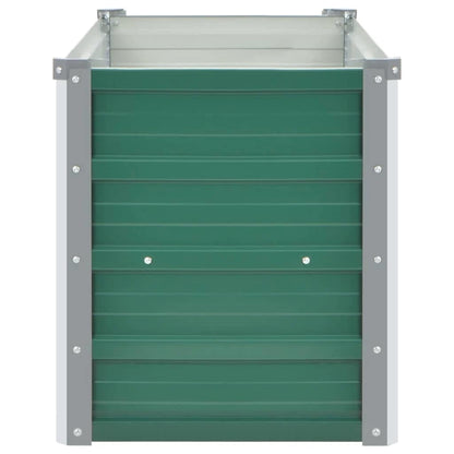 vidaXL Garden Raised Bed Galvanised Steel 160x40x45 cm Green