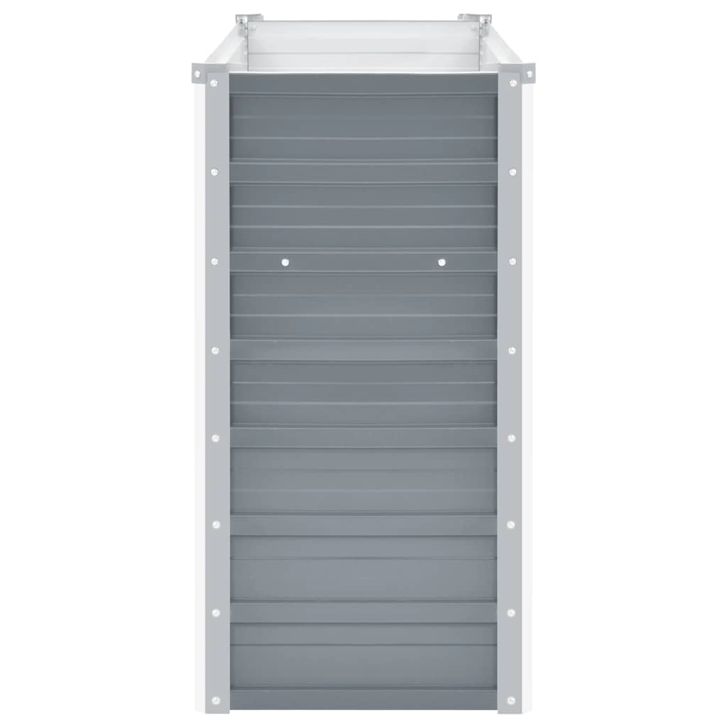 44852 vidaXL Garden Raised Bed Galvanised Steel 100x40x77 cm Grey