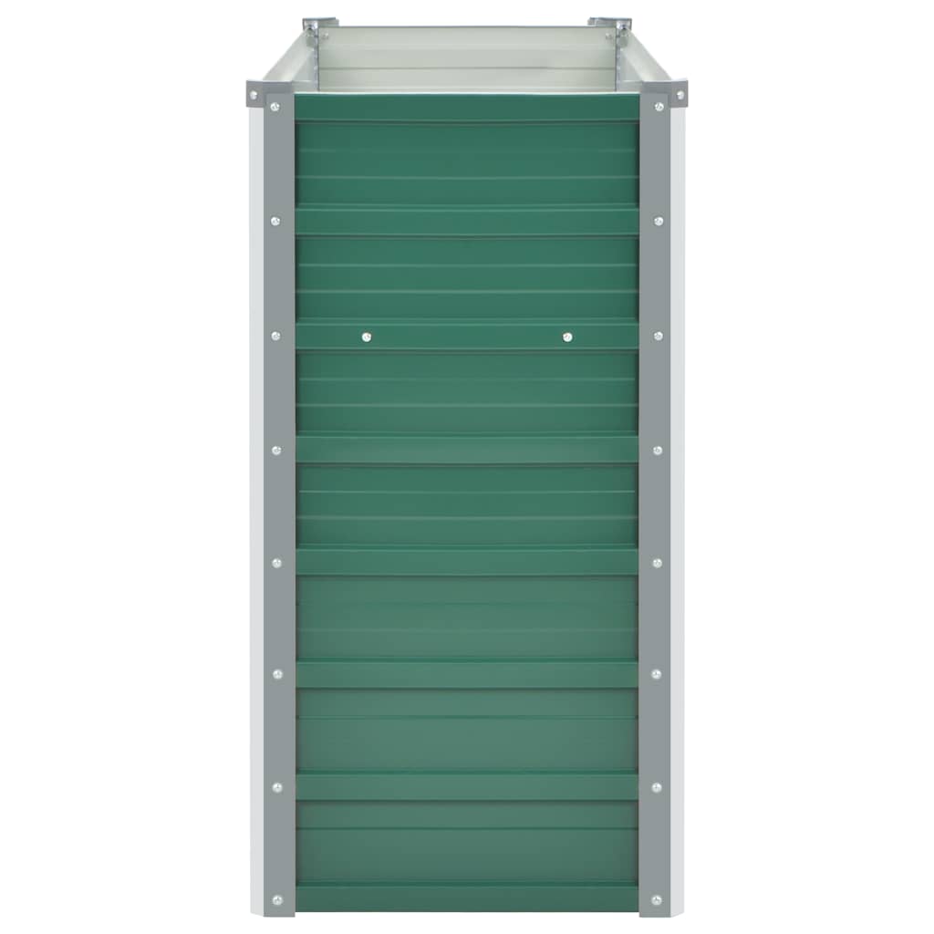 vidaXL Garden Raised Bed Galvanised Steel 100x40x77 cm Green