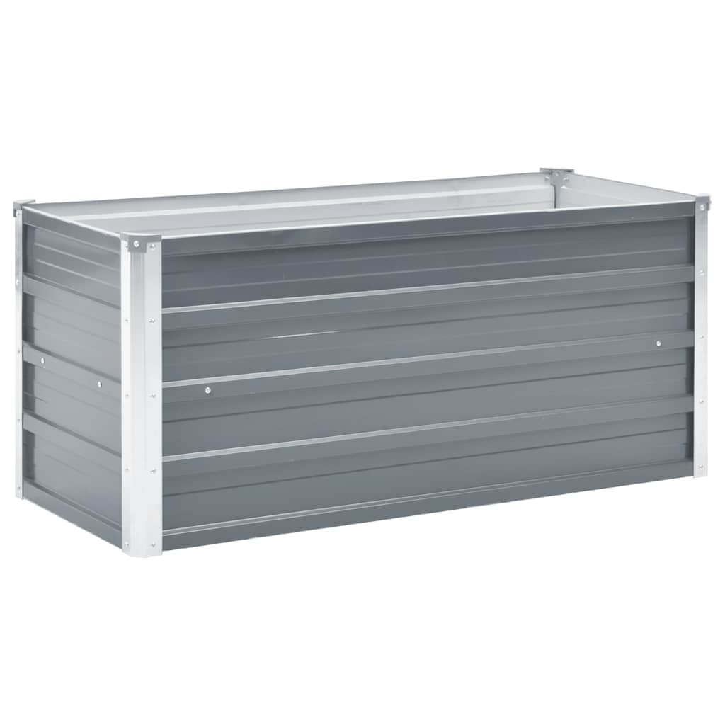 44854 vidaXL Garden Raised Bed Galvanised Steel 100x40x45 cm Grey
