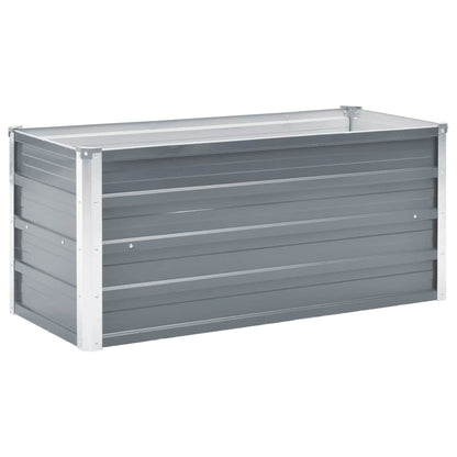 44854 vidaXL Garden Raised Bed Galvanised Steel 100x40x45 cm Grey