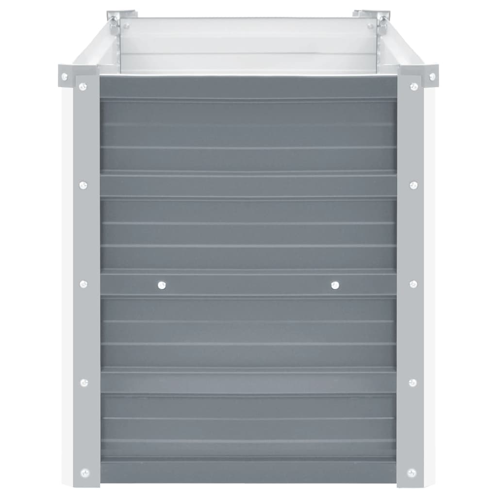 44854 vidaXL Garden Raised Bed Galvanised Steel 100x40x45 cm Grey