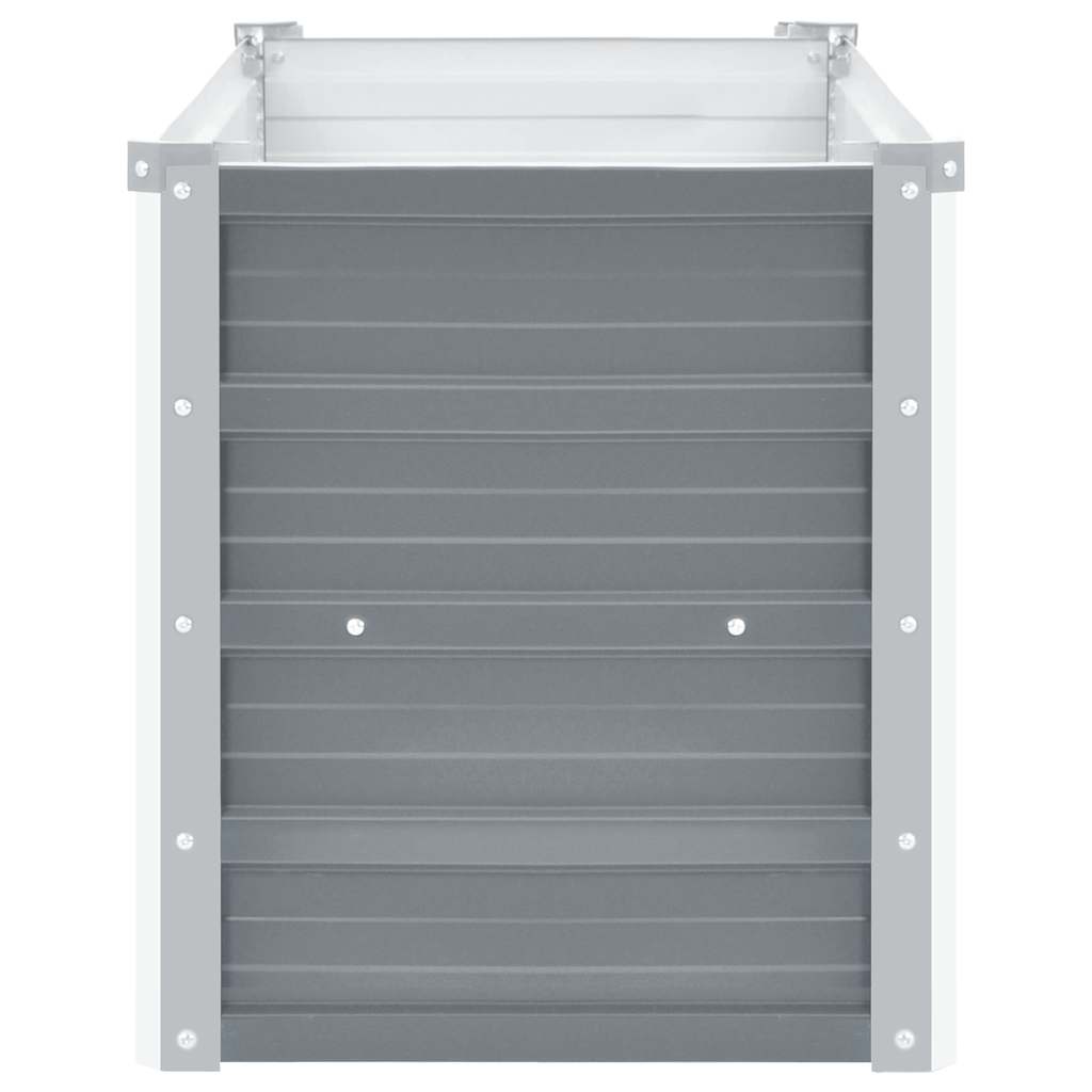 vidaXL Garden Raised Bed Galvanised Steel 100x40x45 cm Grey