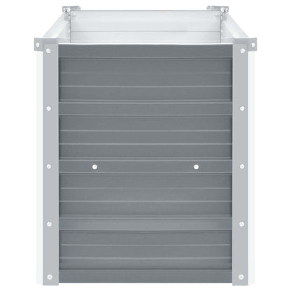 vidaXL Garden Raised Bed Galvanised Steel 100x40x45 cm Grey
