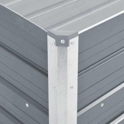 44854 vidaXL Garden Raised Bed Galvanised Steel 100x40x45 cm Grey