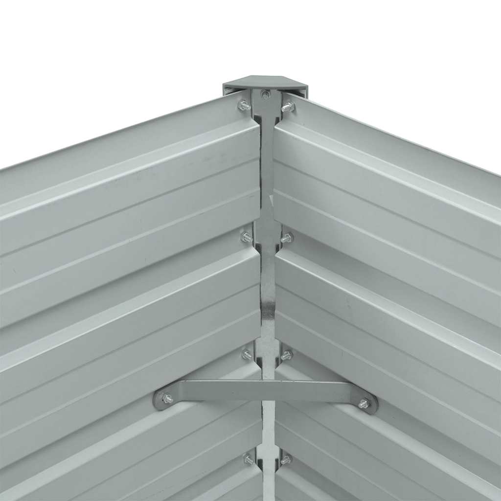 44854 vidaXL Garden Raised Bed Galvanised Steel 100x40x45 cm Grey