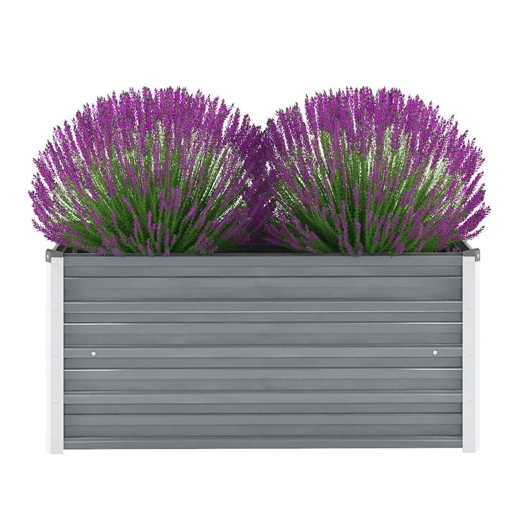 44854 vidaXL Garden Raised Bed Galvanised Steel 100x40x45 cm Grey