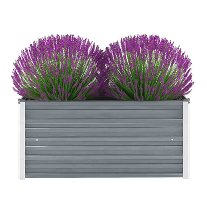 44854 vidaXL Garden Raised Bed Galvanised Steel 100x40x45 cm Grey
