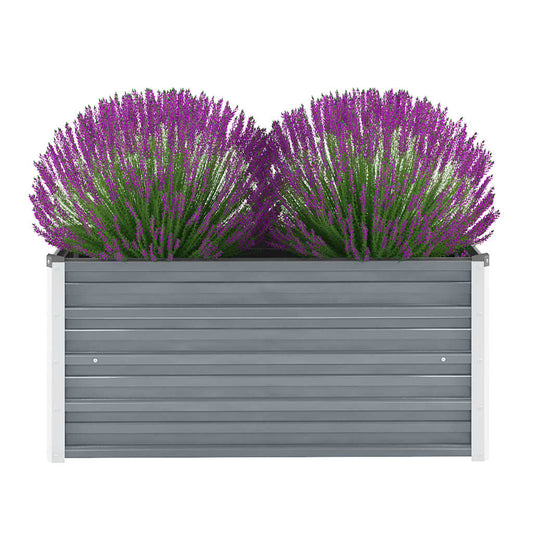 44854 vidaXL Garden Raised Bed Galvanised Steel 100x40x45 cm Grey