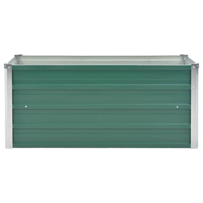 vidaXL Garden Raised Bed Galvanised Steel 100x40x45 cm Green