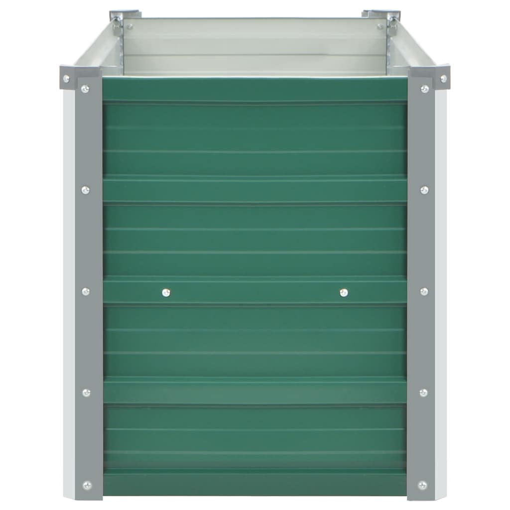 vidaXL Garden Raised Bed Galvanised Steel 100x40x45 cm Green
