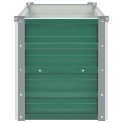 vidaXL Garden Raised Bed Galvanised Steel 100x40x45 cm Green