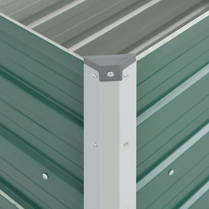 vidaXL Garden Raised Bed Galvanised Steel 100x40x45 cm Green