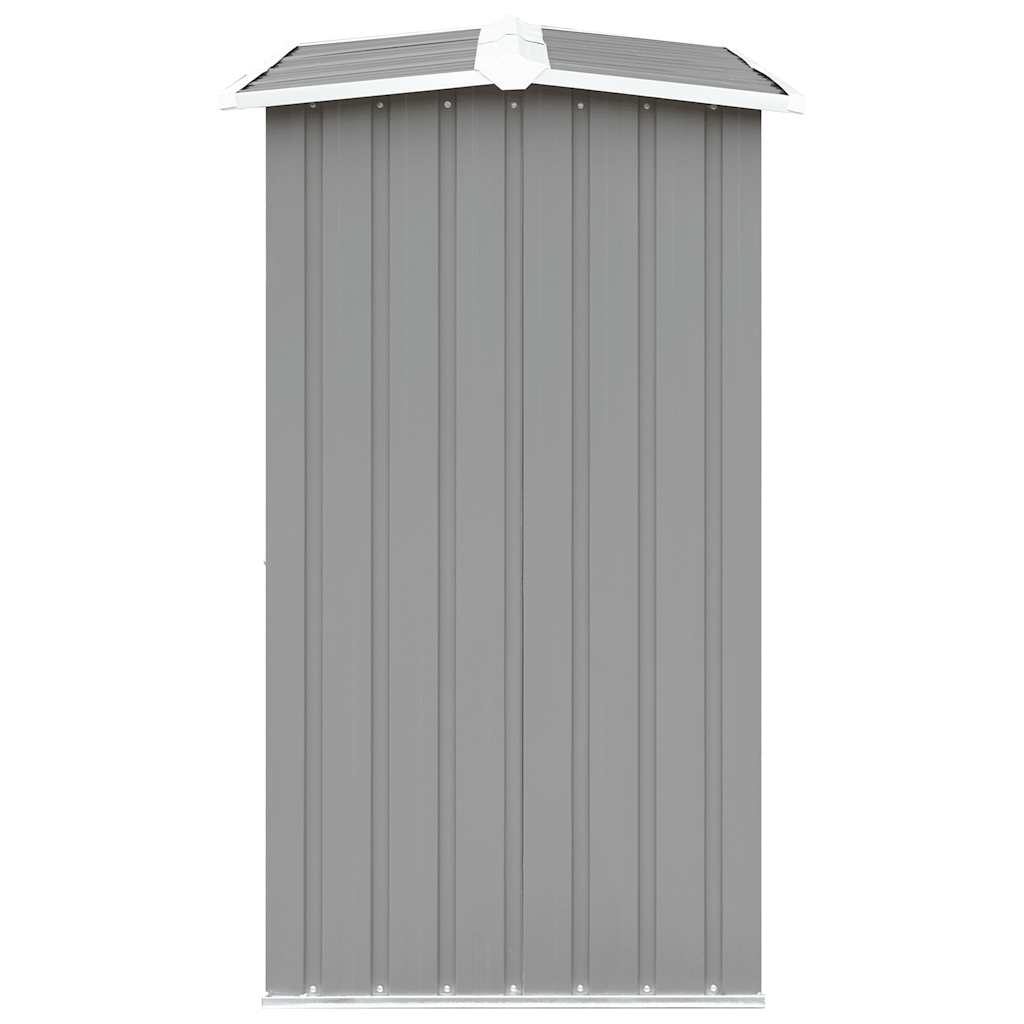 vidaXL Garden Log Storage Shed Galvanised Steel 172x91x154 cm Grey