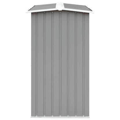 vidaXL Garden Log Storage Shed Galvanised Steel 172x91x154 cm Grey
