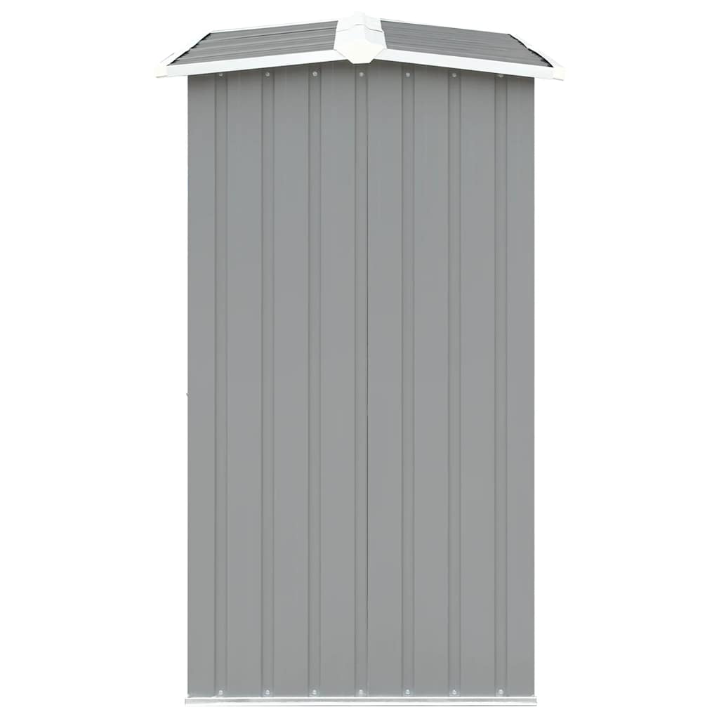 vidaXL Garden Log Storage Shed Galvanised Steel 330x92x153 cm Grey