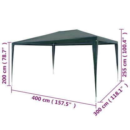 45092 vidaXL Party Tent 3x4 m PE Green